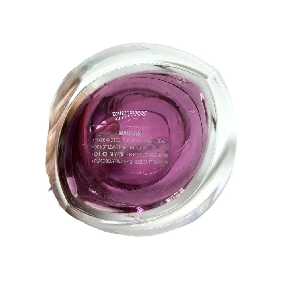ROYAL LIMITED Candle Holder 24% Lead Crystal Purple Votive Tealight Home Decor